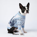 Fitwarm Yeti Dog Jacquard Sweater, Cozy Winter Clothes for Small Dogs Boy Girl, Knitted Pet Apparel, Blue, White