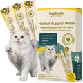 FurBound Wellness Hairball Support Puree for Cats - Fiber Health Supplement with Pumpkin Powder, Psyllium Husk, Cellulose, Inulin for Furball Relief - Savory Chicken Breast Flavor - 10 Tubes