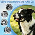 Adjustable Soft Leather Dog Head Collar with Dog Leash, S
