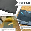 Reptile Basking Platform, 6 x 6 Inches Slate Rock, Food Bowl for Turtles