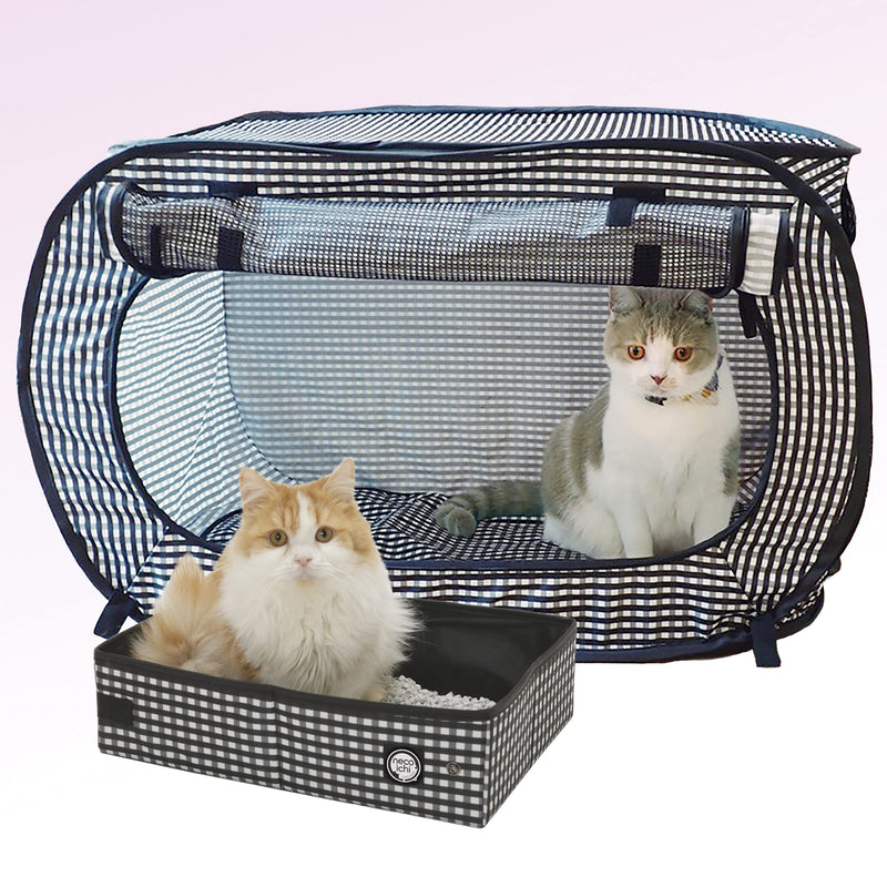 Necoichi Stress-Free Enclosure Cat Travel Carrier Cage 31.8
