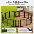 Outdoor Dog Playpen, 24 Inch 16 Panels Pet Fence, Black
