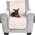 Furhaven Water-Resistant & Reversible Chair Cover Protector for Dogs, Cats, & Children - Two-Tone Pinsonic Quilted Living Room Furniture Cover - Gray/Mist, Chair