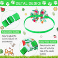 Talltalk 40 Pcs Summer Hawaiian Dog Bow Ties Luau Collar Bows for Dogs Tropical Fruit Puppy Bowties with Plastic Buckle Adjustable Grooming Collar Accessories for Small Medium Cat Pet Holiday Costume