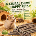 WDEFUN 500g Organic Apple Sticks Small Animals Molar Wood Treats Toys for Chinchillas Guinea Pig Rabbits Hamster Gerbil 