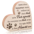 Maitys Pet Memorial Gift for Loss of Dog Sympathy Bereavement Remembrance Dog Cat Pass Away Condolence Gift Heart Shape Wood Sign When Tomorrow Start Without Me Wooden Plaque for Table Desk (Khaki)
