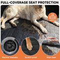Snagle Paw Dog Car Seat Cover & Back Seat Extender,31"Super High Pet Barrier with Anti-Slip Hard Bottom Hammock Holds 44