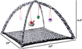 PETMAKER Cat Activity Center- Interactive Play Area Station for Cats, Kittens with Fleece Mat, Hanging Toys, Foldable De