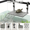 Turtle Basking Platform with Suction Cups & Adjustable Long Hooks