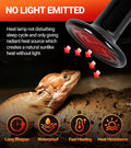 REPTI ZOO 100W Reptile Heat Lamp 2Pack Ceramic Heat Emitter Night Heat Lamp Bulbs Reptile Terrarium Heat lamp Tank Heat 