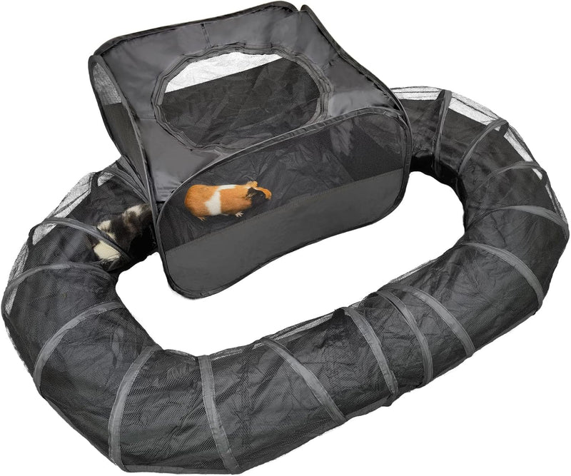 Guinea Pigs Playpen with Surround Tunnel to Run & Exercise Indoor/Outdoor