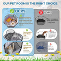 Soft Breathable Small Animal Playpen with Zipper Cover - Portable Rabbit/Bunny Pen & Chick Brooder Box, Lightweight Encl
