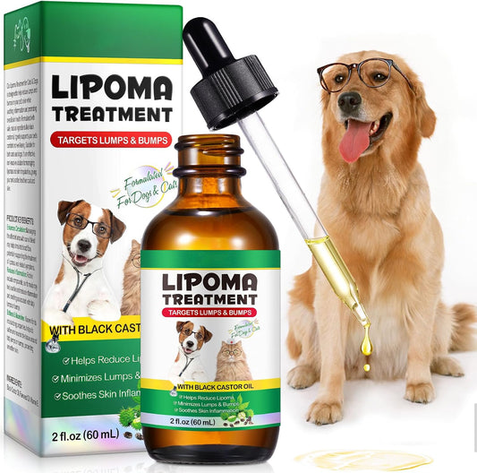 Lipoma Treatment for Dogs & Cats, Soften Fatty Lumps & Bumps in Dog, Castor Oil for Dogs, Pet Massage Oil, Soften Fatty 