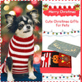 Sanwuta 3 Pcs Halloween Thanksgiving Christmas Dog Kint Sweaters Sets, S