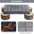 Lizard Scratching Pad, Volcanic Rock Basking Platform with Wooden Pile Bearded Dragon Hides and Caves, Small Animal Cage
