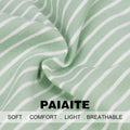 Paiaite Green Striped Dog Pajamas: 4-Legged Cotton Stretchable Jumpsuit Pjs - Lightweight Cozy Puppy Onesie Clothes, Comfortable Pet Sleepwear for Hair Shedding Coverage XS