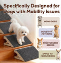 Adjustable Wooden Dog Stair Ramp, 4.3 & 5.5 Inch Height (1-Pack) for Pet