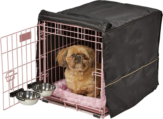 MidWest Homes for Pets Pink Fashion iCrate Starter Kit, 24-inch Dog Crate Bundle for Small Dogs, Includes Crate, Pet Bed
