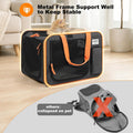 Pidipiti 20 x 14 x 14 Expandable car Travel Carrier for 1 Small-Medium cat,with a Portable Leakproof Litter Box