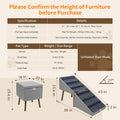Wood Foldable Ottoman Dog Stairs, for High Beds & Large Dogs
