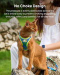 PetThem Upgraded Cat Harness and Leash Set - Step-in Escape Proof Adjustable Cat Harness, Comfortable Soft Lightweight, 