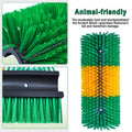 2PCS Livestock Scratching Brush, Goat Scratcher Post with Cleaning Brush, Grooming and Massage Brushes for Horse Cow She