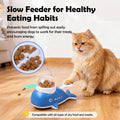 PAWISE Interactive Whale Dog Puzzle Toy & Cat Slow Feeder Food Dispenser