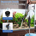 fishkeeper 5-in-1 Aquarium Siphon Gravel Vacuum Kit with Fish Net, 3 Heads