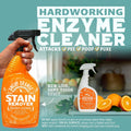 ANGRY ORANGE Pet Stain and Odor Remover - 2 Spray Pack - 32 oz Dog, Ferret, Rabbit & Cat Urine Enzyme Cleaner - 8 oz Str