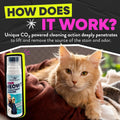 Jackson Galaxy Scrub Meowt! Stain & Odor Remover - Fast Acting & Non-Toxic CO2 Based Cat & Pet Spot Cleaner with Built In Brush - 2.5 Fl Oz Portable Pet Stain Remover