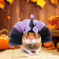 2pcs Bearded Dragon Witch Costume Set Small Pet Adjustable Hat Bow Tutu Skirt Outfits for Lizards Guinea Pigs Bunny Ferr