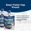 Blue Buffalo Tastefuls Purées Variety Pack Wet Cat Food Complement (Chicken & Tuna) Made with Natural Ingredients, for All Life Stages, 3-oz. Resealable Pouches (12 Count)