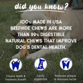Pet Factory 100% Made in USA Beefhide 6" Knotted Bones Dog Chew Treats - Natural Flavor, 12 Count/1 Pack