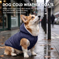 SAWMONG Dog Winter Coat,Warm Fleece Lined Dog Jacket with Leash Hole & Hood
