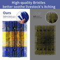 Livestock Scratching Brush, 4PCS Upgraded Cattle Scratcher with 24 Screws, Horse Brush for Grooming, Relieve Itching on 