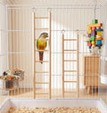 2 Pack Bird Ladder, Bird Cage Ladder Wooden 36 cm & 28 cm