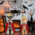 Cat Halloween Costumes Cat Dog Halloween King Costume Pet King Cape Crown Costume for Cats Kitties Puppies XS Small Dogs