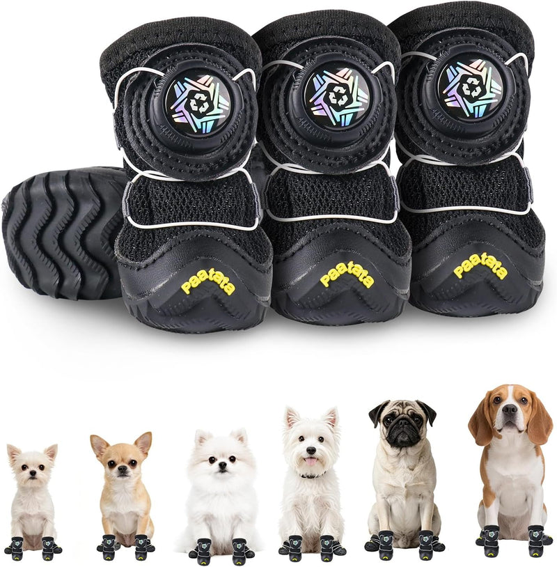 Dog Shoes for Large Small Medium Dogs Knob Breathable Dog Boots & Paw Protectors Non-Slip Dog Shoes for Hot Pavement,Rai