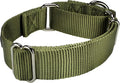 Mikivery Martingale Dog Collar Nylon Adjustable and Safety Training Colourful Comfortable Metal Buckle Pet Collars for S