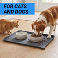 Reopet Waterproof Pet Feeding Mat, Non-Slip Silicone Placemats for Dog Cat Food and Water Bowl, High Raised Edges to Prevent Spills and Protect Floors