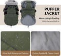Queenmore Winter Dog Jackets for Medium Dogs with Harness Built-in