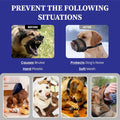 Evollax Dog Muzzle for Large Dogs - Air Mesh Muzzle for Large Sized Dog | Adjustable No Bark Dogs Muzzles for Scavenging