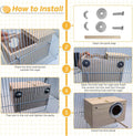 PINVNBY Parakeet Nesting Box Bird House for Cage Wood Mating Box Bird Breeding Box for Lovebirds, Cockatoo, Budgie, Finch, Canary Small and Medium Sized Birds (M:7.9 * 4.7 * 4.7 inch)