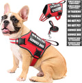 Service Dog Vest Harness and Leash Set+10 Patches,No Pull&Adjustable Reflective Dog Harness with Soft Padded Handle for 