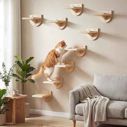 SiliFine Cat Wall Stairs Climbing Steps, Set of