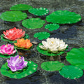 20 Pcs Artificial Lily Pads for Ponds, Realistic Floating Lily Pads Leaves