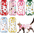 Kacctyen 6 Pack Cat Recovery Suit After Surgery Anti Licking,Fruit