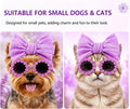 Purple Dog Headband Dog Sunglasses Cute Cat Headband Bow Accessories