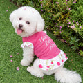 XPUDAC 4 Pack Dog Dress Girl Clothes for Small Dogs Girl Flower Dresses for Dogs Apparel Colorful Small Dog Clothes Female (S, 4 Flower)