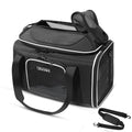 Petskd Top-Expandable Pet Carrier 18x11x11 Inches Delta American United Airline Approved, Soft-Sided Carrier for Small Cats and Dogs with Locking Safety Zippers and Anti-Scratch Mesh(Black)